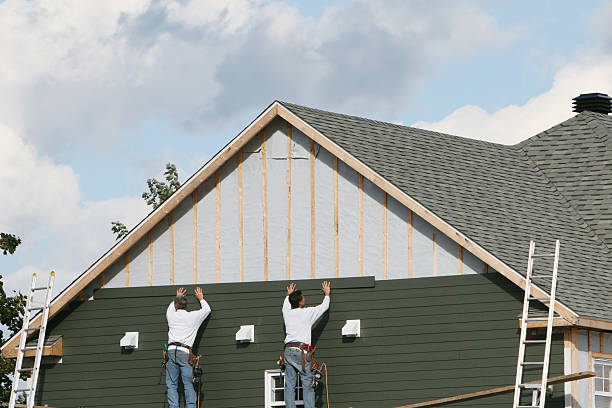 Professional Emergency Siding Repair technician working in New Carlisle, OH